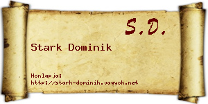 Stark Dominik névjegykártya